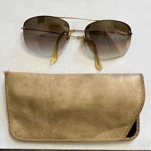 Vintage SC Gold USA Sunglasses w/ Case